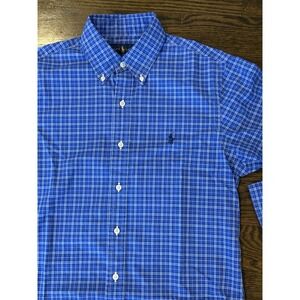Polo Ralph Lauren Men's Long Sleeve  Blue Gingham Button-Down Shirt Size Small